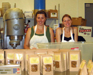 Amy Owens and Gala West making their gourmet granola